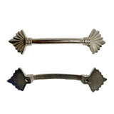 Set of Six Silver Metal Drawer Pull Knobs
