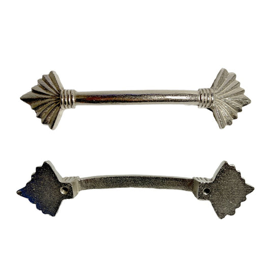 Set of Six Silver Metal Drawer Pull Knobs