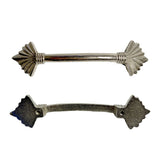 Set of Six Silver Metal Drawer Pull Knobs