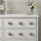 Set of Six Silver Starfish Knob Iron Drawer Pull Knobs