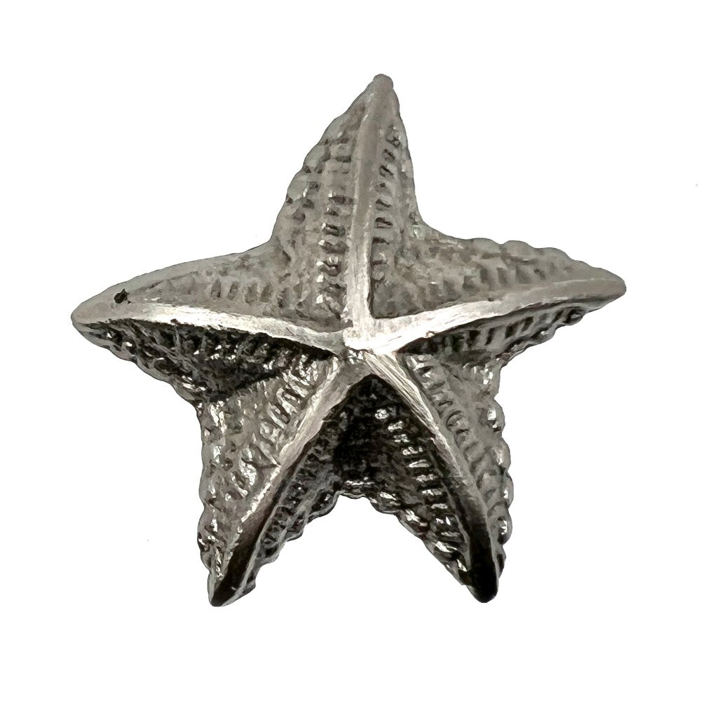 Set of Six Silver Starfish Knob Iron Drawer Pull Knobs
