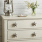 Set of Six Silver Starfish Knob Iron Drawer Pull Knobs