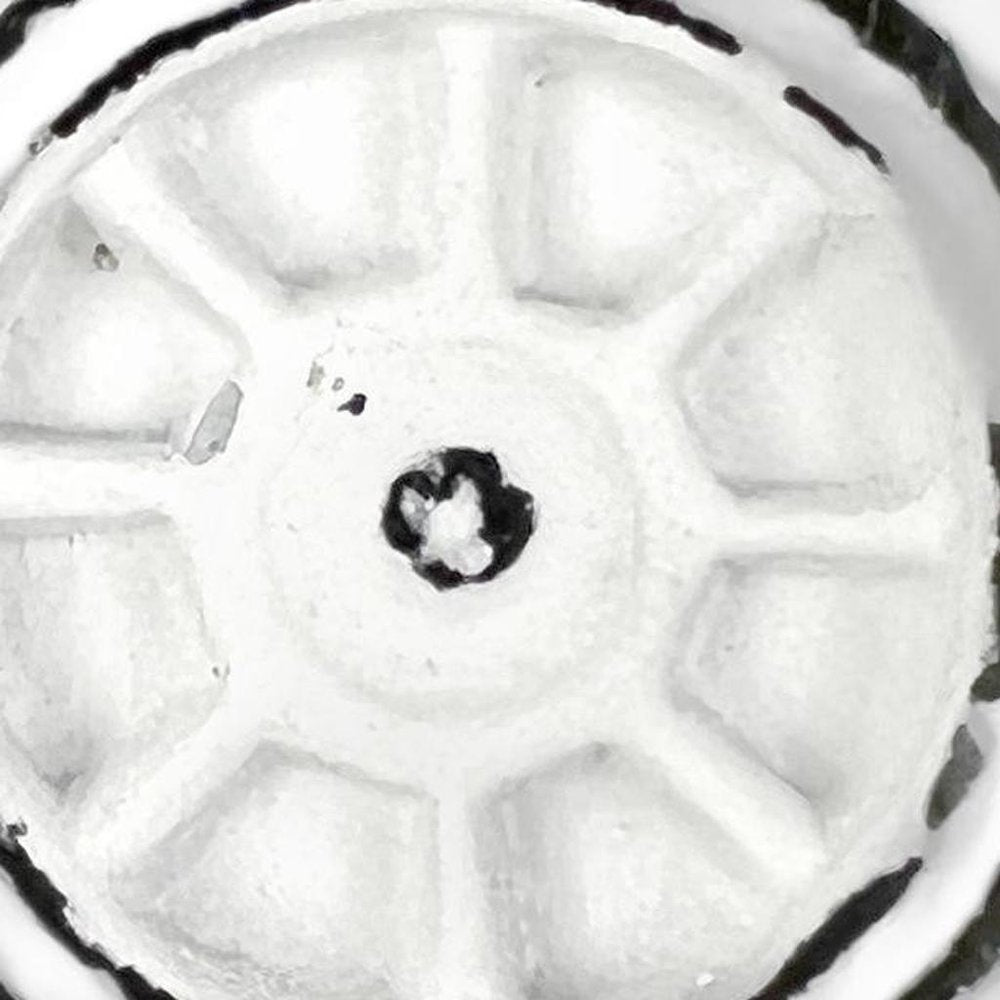 Set of Six White Iron Drawer Pull Knobs