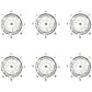 Set of Six White Iron Nautical Drawer Pull Knobs