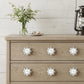 Set of Six White Iron Nautical Drawer Pull Knobs