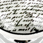 Set of Six White Poetic Script Ceramic Drawer Pull Knobs