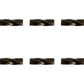 Set of Six Bronze Rectangle Knob Geometric Cast Aluminum Drawer Pull Knobs