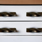 Set of Six Bronze Rectangle Knob Geometric Cast Aluminum Drawer Pull Knobs