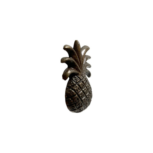 Set of Six Antiqued Bronze Pineapple Knob Metal Drawer Pull Knobs