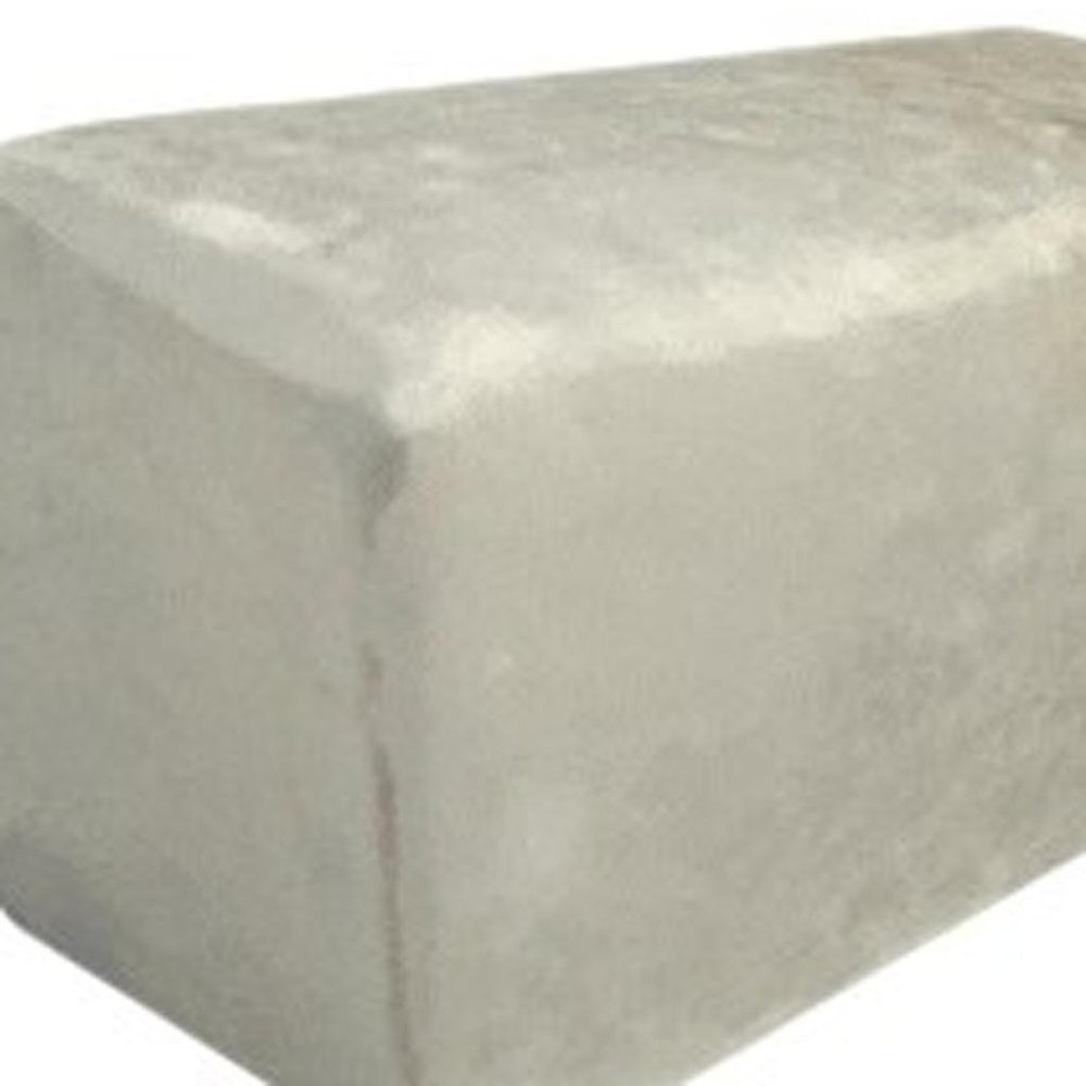 Set of Six White Cylindrical Knob Stone Drawer Pull Knobs