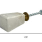Set of Six White Cylindrical Knob Stone Drawer Pull Knobs