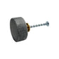 Set of Six Gray Disc Knob Stone Drawer Pull Knobs