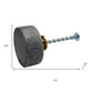 Set of Six Gray Disc Knob Stone Drawer Pull Knobs