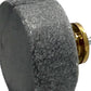 Set of Six Gray Disc Knob Stone Drawer Pull Knobs
