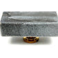 Set of Six Gray Rectangle Knob Stone Drawer Pull Knobs