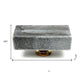 Set of Six Gray Rectangle Knob Stone Drawer Pull Knobs