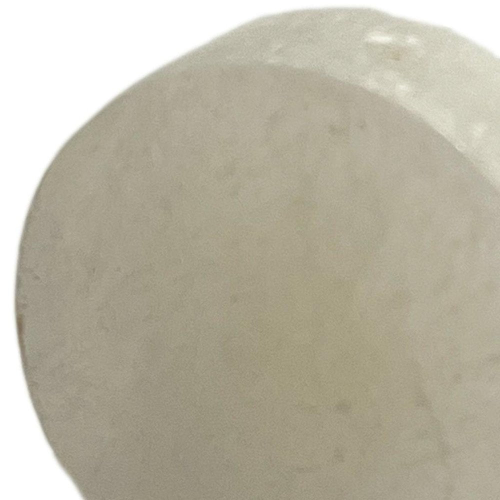 Set of Six Off White Stone Disc Drawer Pull Knobs