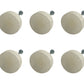 Set of Six Off White Stone Disc Drawer Pull Knobs