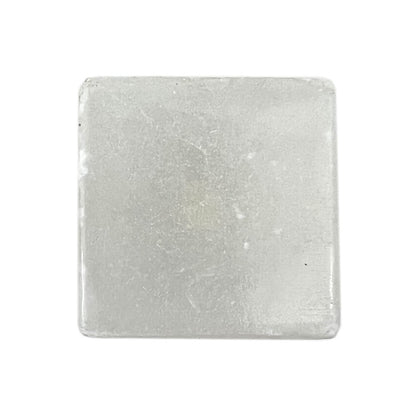 Set of Six White Square Knob Stone Drawer Pull Knobs