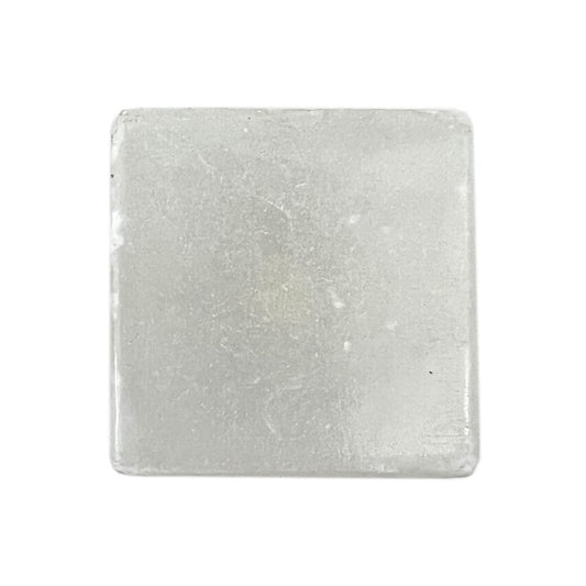 Set of Six White Square Knob Stone Drawer Pull Knobs