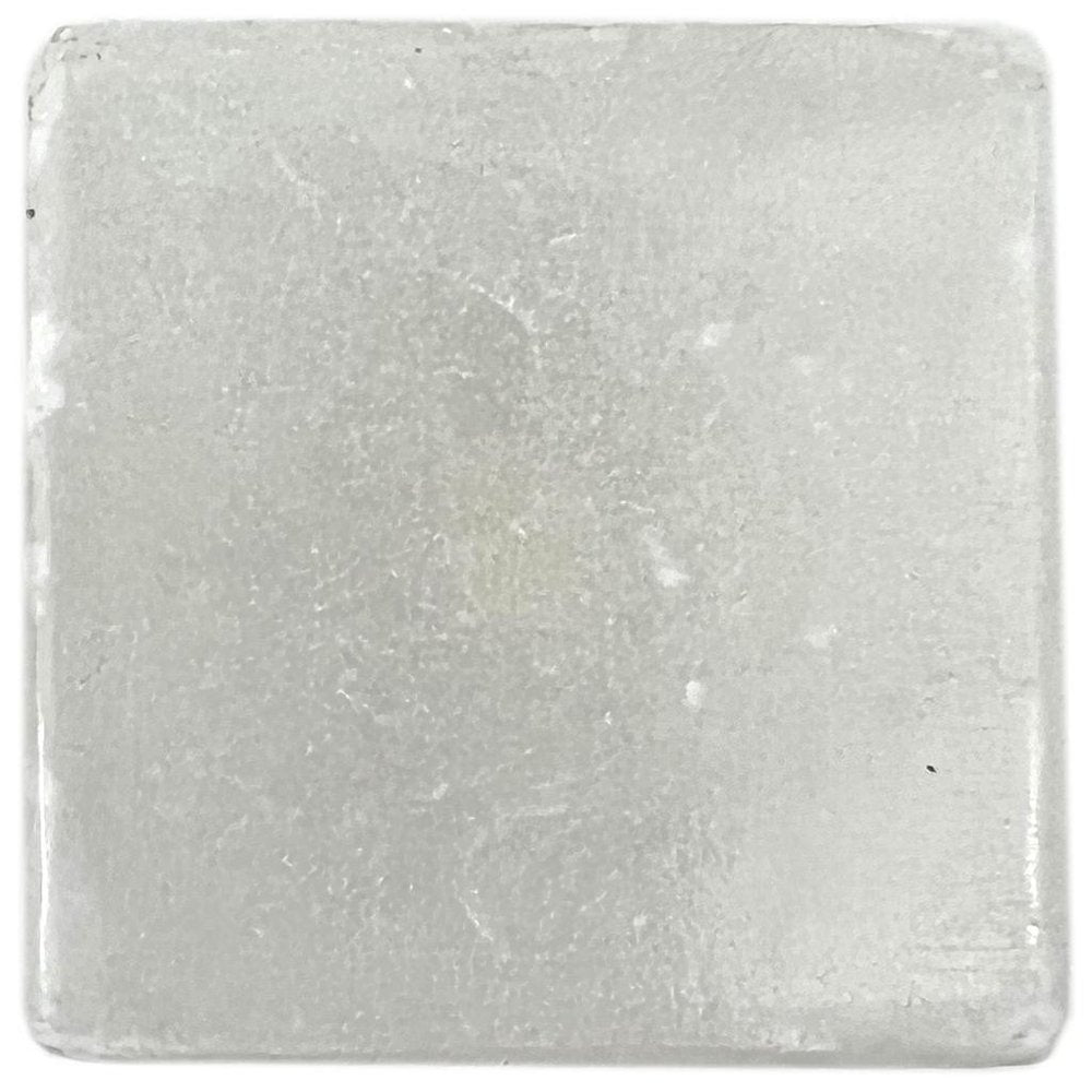 Set of Six White Square Knob Stone Drawer Pull Knobs