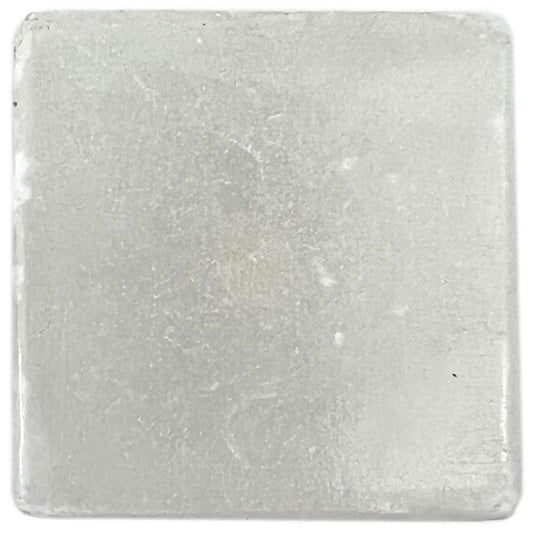 Set of Six White Square Knob Stone Drawer Pull Knobs