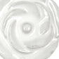 Set of Six White Ceramic Flower Shape Drawer Pull Knobs
