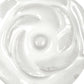 Set of Six White Ceramic Flower Shape Drawer Pull Knobs