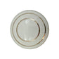 Set of Six White And Gold Geometric Ceramic Drawer Pull Knobs