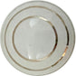 Set of Six White And Gold Geometric Ceramic Drawer Pull Knobs