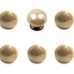 Set of Six Tan Mushroom Knob Ceramic Drawer Pull Knobs