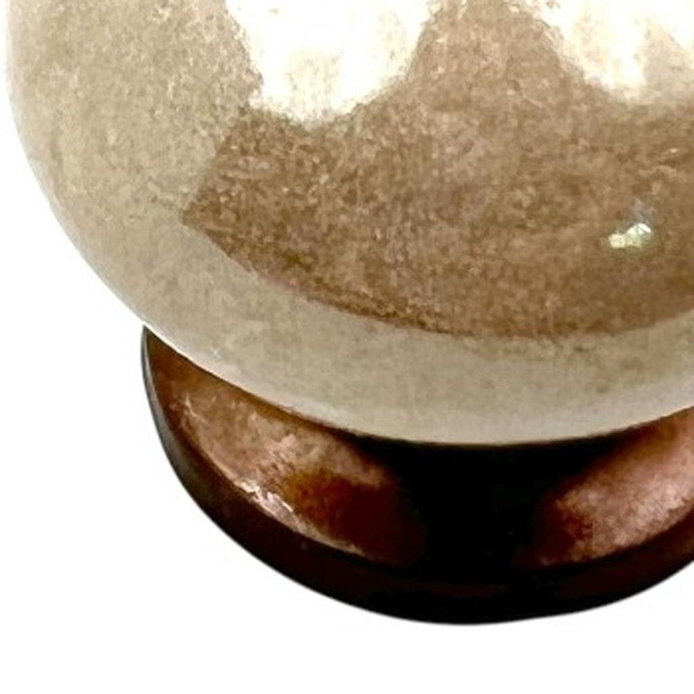 Set of Six Tan Mushroom Knob Ceramic Drawer Pull Knobs