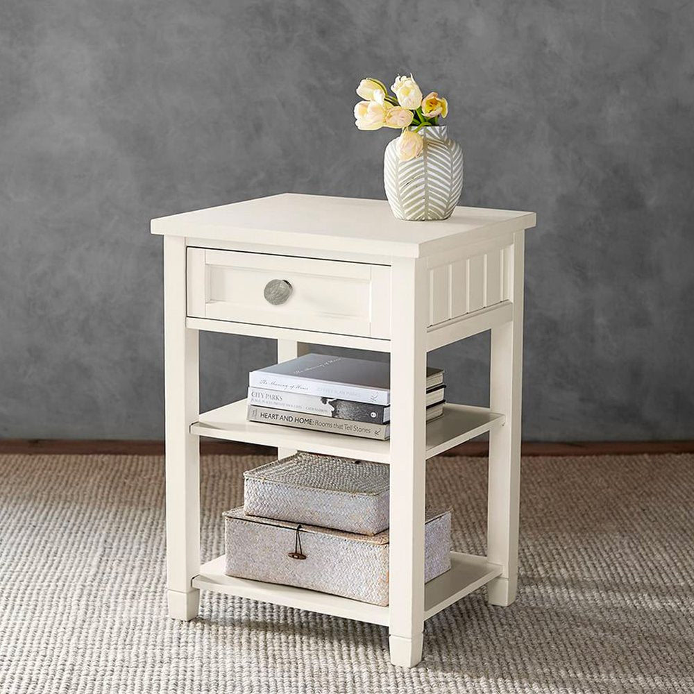 Set of Six White Glass Drawer Pull Knobs