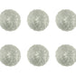 Set of Six White Glass Drawer Pull Knobs