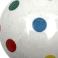 Set of Six Blue Green Off White And Red Polka Dots Ceramic Drawer Pull Knobs