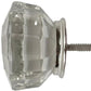 Set of Six Clear Glass Drawer Pull Knobs
