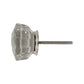 Set of Six Clear Glass Drawer Pull Knobs