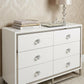 Set of Six Clear Glass Drawer Pull Knobs