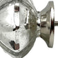 Set of Six Silver Glass Drawer Pull Knobs