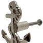 Set of Six Silver Nautical Anchor Knob Metal Drawer Pull Knobs