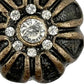 Set of Six Black And Gold Scalloped Knob Iron Drawer Pull Knobs