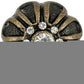 Set of Six Black And Gold Scalloped Knob Iron Drawer Pull Knobs