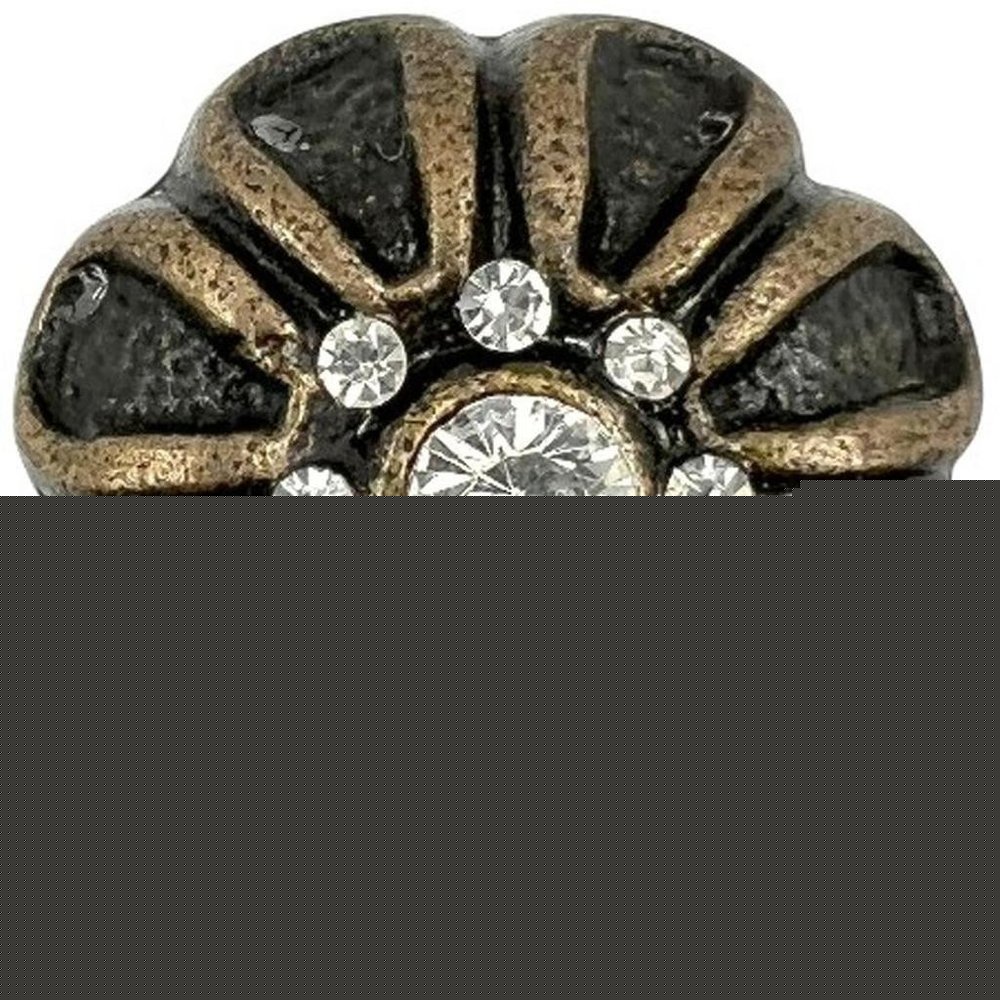 Set of Six Black And Gold Scalloped Knob Iron Drawer Pull Knobs