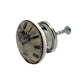 Set of Six Black And White Clock Face Ceramic Drawer Pull Knobs