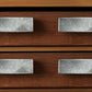 Set of Six Gray Rectangle Knob Stone Drawer Pull Knobs