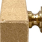 Set of Six Brown Rectangle Knob Stone Drawer Pull Knobs