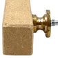 Set of Six Brown Rectangle Knob Stone Drawer Pull Knobs