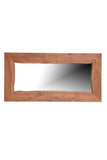 24" Brown Solid Wood Live Edge Freestanding and Wall Mount Accent Mirror