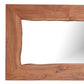 24" Brown Solid Wood Live Edge Freestanding and Wall Mount Accent Mirror
