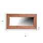 24" Brown Solid Wood Live Edge Freestanding and Wall Mount Accent Mirror